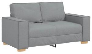 Sofa 2-osobowa jasnoszara 160x78x84 cm tkanina