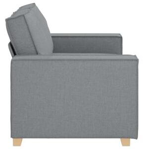 Sofa 2-osobowa jasnoszara 160x78x84 cm tkanina