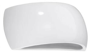 Biały minimalistyczny kinkiet w połysku - S485-Borni