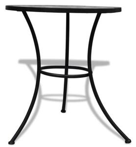 Stolik bistro, czarno-biały, 60 cm, mozaikowy
