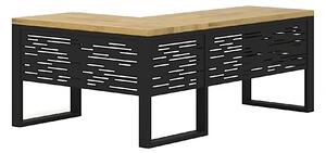 Szerokie biurko z drewna dębowego - Golur 4X