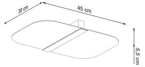 Szklany owalny plafon sufitowy - S487-Darni