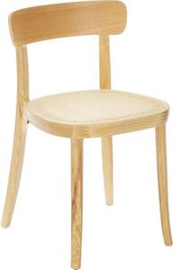 Krzesło z drewna naturalnego z plecionką wiedeńską Richie, 2 szt