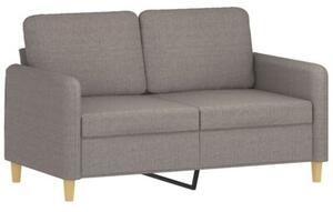 Sofa 2-osobowa z poduszkami, taupe, 120 cm, tkanina