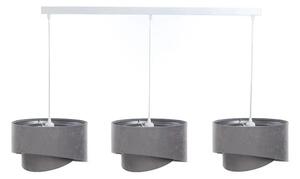Szara asymetryczna lampa wisząca nad stół - S501-Dirta