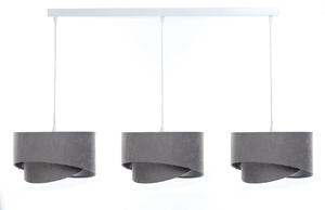 Szara asymetryczna lampa wisząca nad stół - S501-Dirta