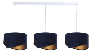 Granatowa lampa wisząca nad stół glamour - S510-Herva