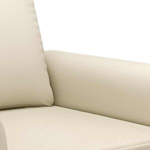 Sofa, 2-osobowa kremowy, 120 cm, sztuczna skÃ³ra