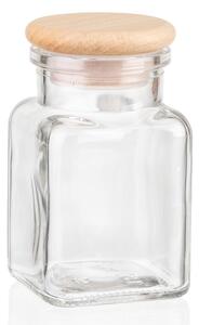 ČistéDřevo Szklany słoik na przyprawy – drewniany 150 ml