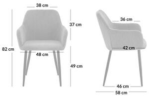 Nowoczesne stylowe krzesło kuchnia jadalnia salon KT206 lotta sztruks taupe