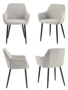 Nowoczesne stylowe krzesło kuchnia jadalnia salon KT206 lotta sztruks taupe