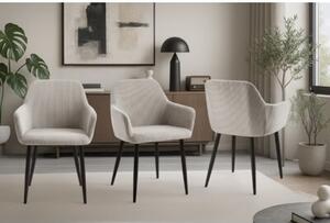 Nowoczesne stylowe krzesło kuchnia jadalnia salon KT206 lotta sztruks taupe