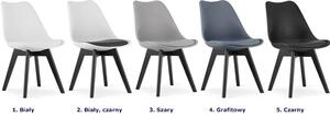 Zestaw grafitowych skandynawskich ergonomicznych krzeseł 4 szt. - Asaba 4S