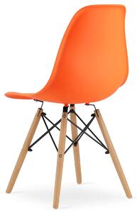 Komplet 4 pomarańczowych krzeseł - Naxin 4S