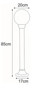 Klasyczna lampa ogrodowa słupek S514-Paxa - opal