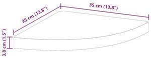 Narożne półki ścienne, 4 szt., białe, 35x35x3,8 cm, mdf