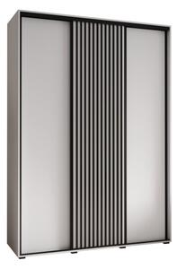 Szafa przesuwna wysoka Lanko 1 170, gł. 60 cm biały + biały + czarny