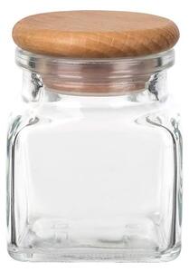 ČistéDřevo Szklany słoik na przyprawy – drewniany 120ml