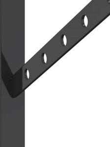 Wsporniki do półek, 4 szt., 23,5x2,5x15,5 cm, czarna stal