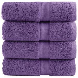 Ręczniki myjące premium solund 4 szt. fioletowe 30x30 cm 600 GSM