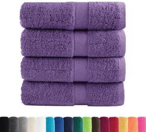 Ręczniki myjące premium solund 4 szt. fioletowe 30x30 cm 600 GSM