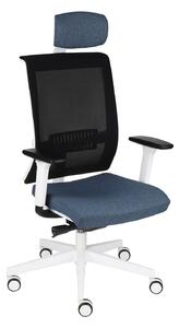 Fotel biurowy Level WS HD - ergonomiczny, obrotowy, wygodny dla kręgosłupa, siatkowy, z zagłówkiem