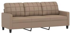 Sofa 4-osobowa z poduszkami, cappuccino, sztuczna skÃ³ra