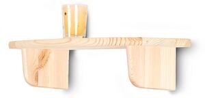 ČistéDřevo Drewniana półka ścienna 45 cm