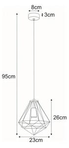 Druciana pojedyncza lampa wisząca - S534-Hosti