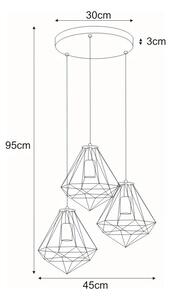 Geometryczna druciana lampa wisząca loft - S538-Hosti