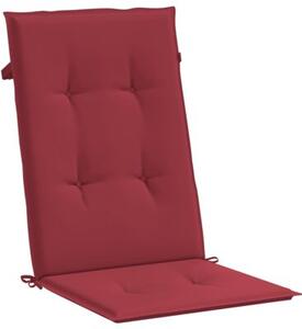 Poduszki na krzesła ogrodowe 2 szt., winna czerwień 120x50x3 cm