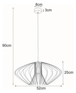 Biała loftowa lampa wisząca druciana - S544-Dawix