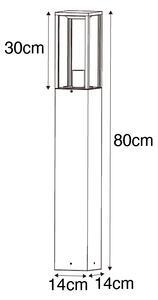 Zewnetrzna Przemysłowa stojąca lampa zewnętrzna rdzawy brąz 80 cm IP44 - Charlois Oswietlenie zewnetrzne