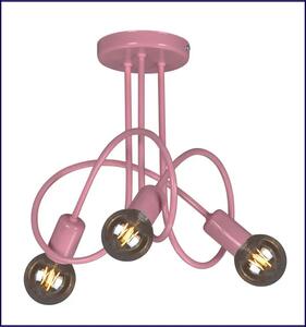 Różowa lampa sufitowa dla dziewczynki - S548-Nelia