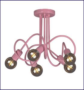 Różowa nowoczesna młodzieżowa lampa sufitowa - S549-Nelia
