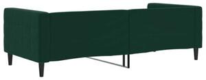 Sofa z funkcją spania, ciemnozielona, 90x200 cm, aksamitna