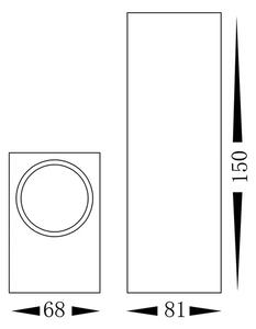 Mały kinkiet zewnętrzny czarny - N005-Garius