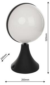 Okrągła lampa zewnętrzna czarna - N009-Genua