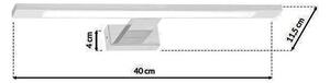 Biały kinkiet LED - N015-Cortina 7W 40x12x4 cm