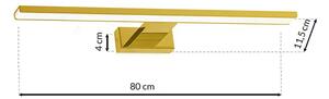 Złoty kinkiet nad lustro - N017-Cortina 15W 80x11,5x4 cm