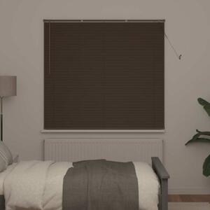 Żaluzja wenecka pvc ciemnobrązowa 150x150 cm z regulacją światła i klipsem bezpieczeństwa