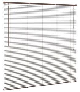 Żaluzja wenecka pvc ciemnobrązowa 150x150 cm z regulacją światła i klipsem bezpieczeństwa