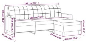Sofa 3-osobowa z podnÃ³Å¼kiem, ciemnoszary, 180 cm, tkaninÄ