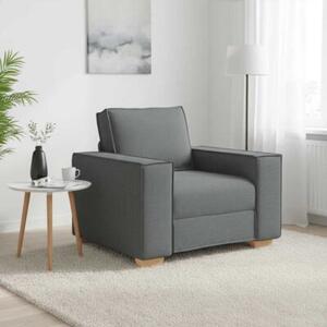 Sofa fotel ciemnoszary 100x78x84 cm tkanina