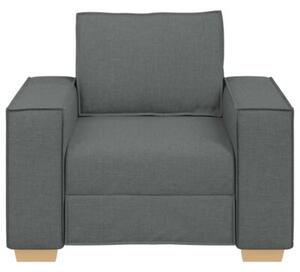 Sofa fotel ciemnoszary 100x78x84 cm tkanina