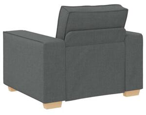Sofa fotel ciemnoszary 100x78x84 cm tkanina
