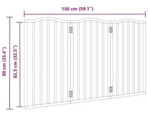 Składana bramka zabezpieczająca dla psa, 3 panele, 150 cm