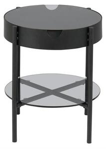 ACTONA stolik szklany TIPTON czarny - szkło, metal