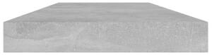 Półki na książki, 4 szt., szarość betonu, 40x10x1,5 cm