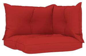 Poduszki na sofę z palet, 3 szt., czerwone, tkanina